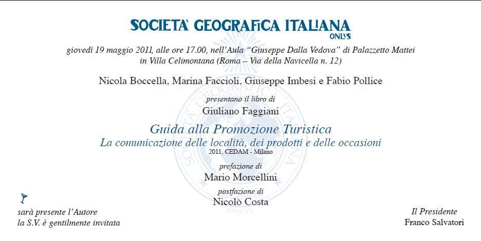 Presentazione libro Guida alla promozione turistica