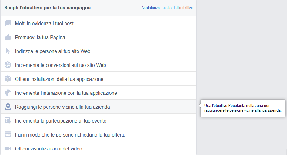 Popolarità nella zona